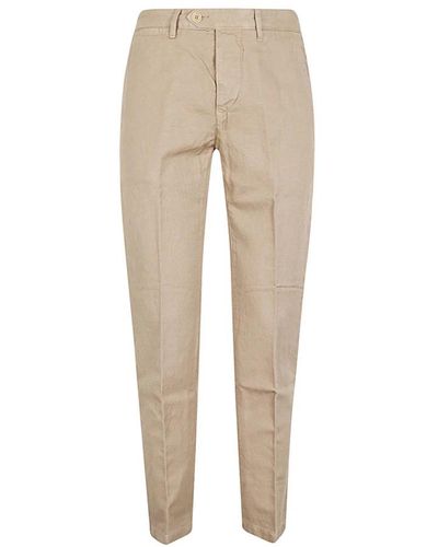 Tela Genova Slim-Fit Trousers - Natural
