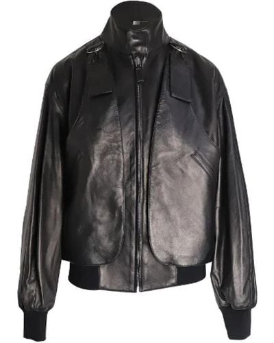 Bottega Veneta Leather Jackets - Black