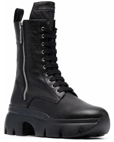 Giuseppe Zanotti Lace-Up Boots - Black