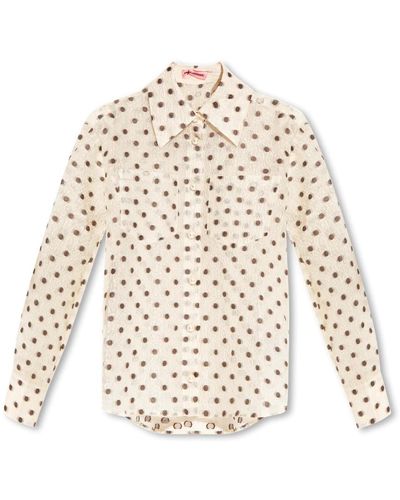 Custommade• 'berna' hemd mit polka dots - Weiß