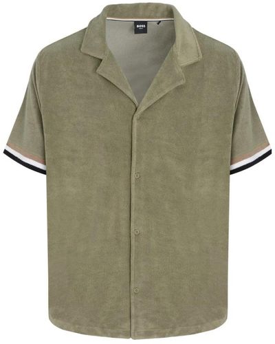 BOSS Short Sleeve Shirts - Green