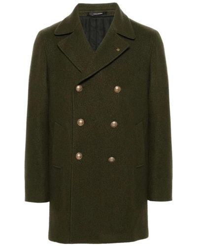 Tagliatore Cappotto in lana verde con doppio petto