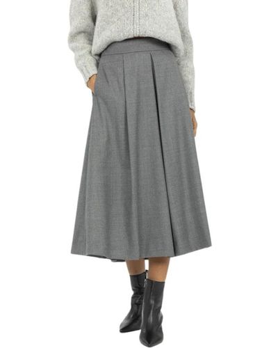 Incotex Midi Skirts - Grey