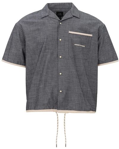 Armani Exchange Short Sleeve Shirts - Gray