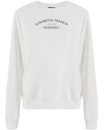 Elisabetta Franchi Sweatshirts - White