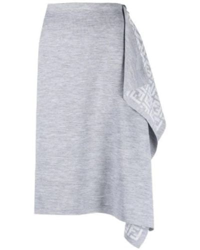 Fendi Midi Skirts - Grey