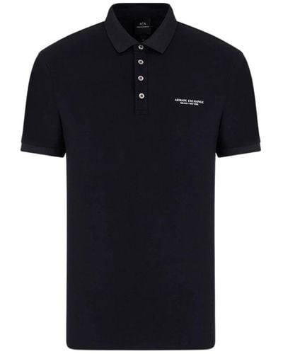 Armani Exchange Polo Shirts - Black