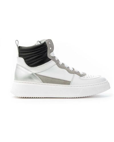 GIO+ Glamouröse High-Top Sneakers - Weiß