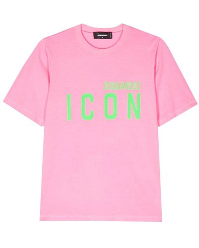 DSquared² Icon print t-shirt - Pink