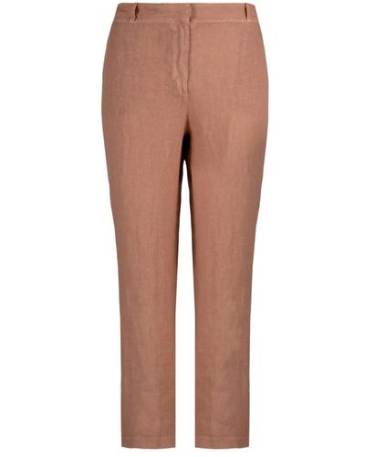 Bomboogie Pantaloni chino in lino estivi - Marrone