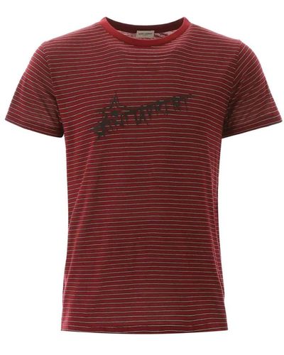 Saint Laurent T-Shirts - Red