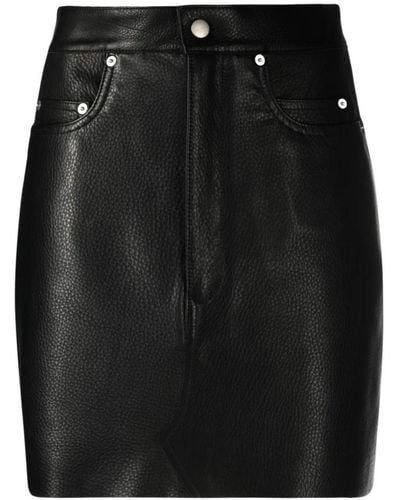 Rick Owens Leather Skirts - Black