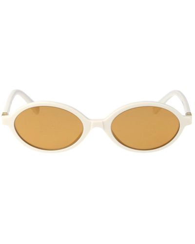 Miu Miu Stylische sonnenbrille mit 0mu 04zs design - Weiß