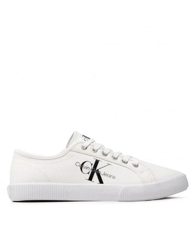 Calvin Klein Sneakers Aus Stoff Essential Vulcanized 1 Ym0Ym00306 Weiß