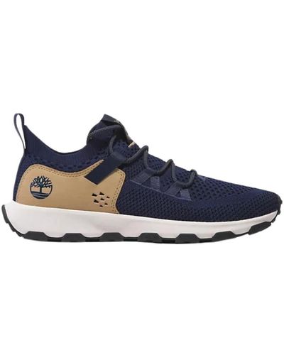 Timberland Winsor trail sneakers mit gezackter sohle - Blau