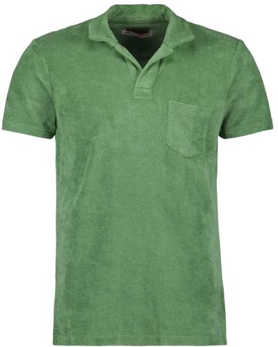 Orlebar Brown Klassisches terry polo shirt - Grün