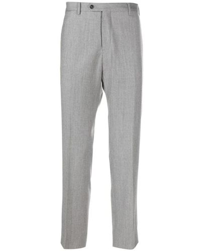 BRIGLIA Pantaloni grigi in lana e cashmere - Grigio