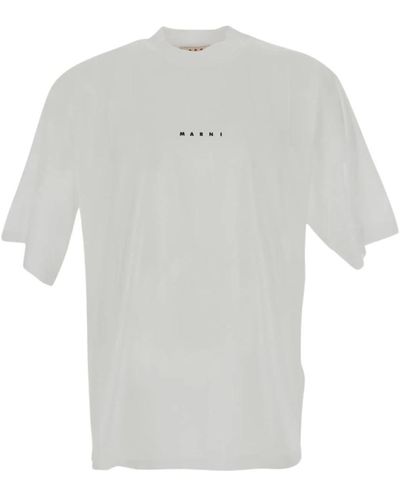 Marni Baumwoll logo t-shirt - Weiß