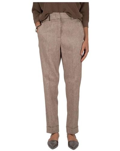 Peserico Wide Trousers - Natural