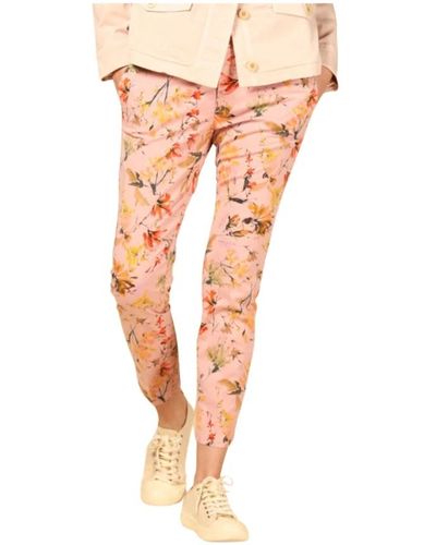 Mason's Pantalones chinos curvy florales lila - Rosa