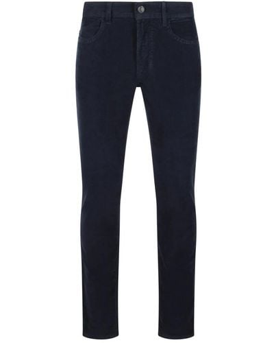 Re-hash Pantaloni in velluto a coste slim fit - Blu