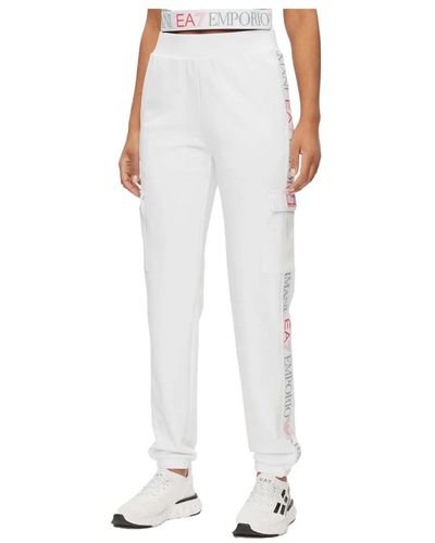 EA7 Trousers > sweatpants - Blanc