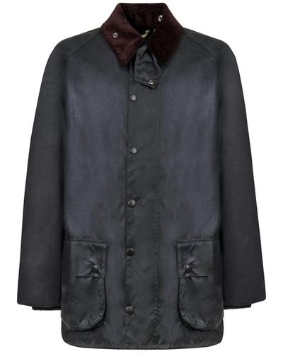 Barbour Beaufort wax jacket in salvia - Schwarz