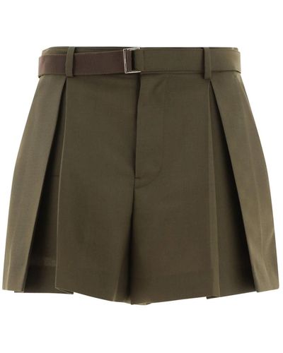 Sacai Short shorts - Grün