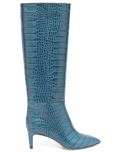 Paris Texas High boots,eleganter brauner stiletto-stiefel - Blau