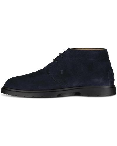 Tod's Lace-Up Boots - Blue