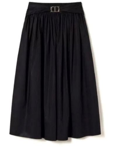 Twin Set Midi Skirts - Black