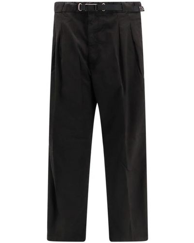 White Sand Straight Trousers - Black