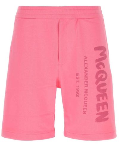 Alexander McQueen Rosa baumwoll-bermuda-shorts - Pink