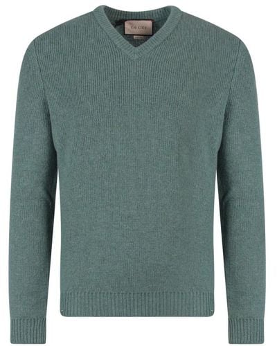 Gucci V-neck knitwear - Verde