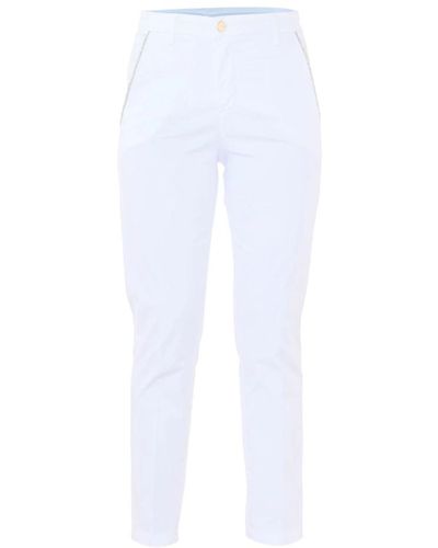 Kocca Pantalones rectos con str en los bolsillos - Blanco