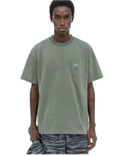 PATTA Magliette in cotone con ricamo logo - Verde