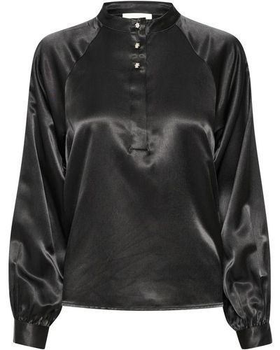 My Essential Wardrobe Elegante estellemw blusa top in nero
