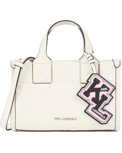 Karl Lagerfeld Cross Body Bags - Natural