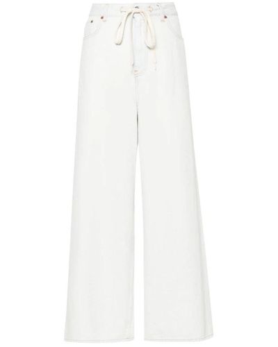 MM6 by Maison Martin Margiela Wide Trousers - White