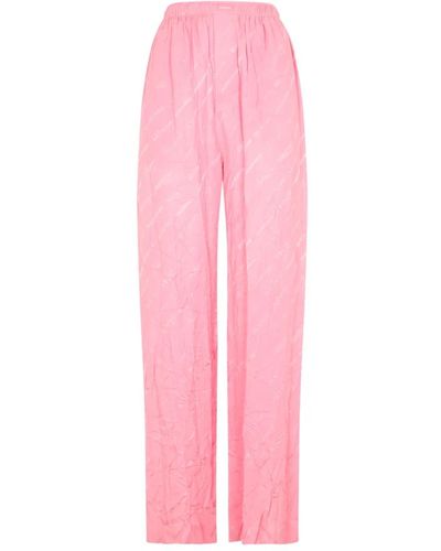 Balenciaga Seidenlogo rosa hose - Pink