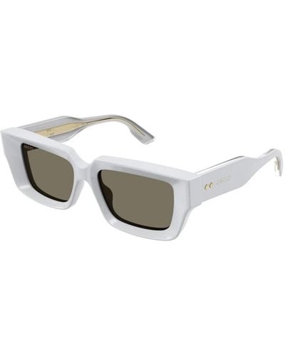 Gucci Stilvolle grau braun sonnenbrille - Mettallic