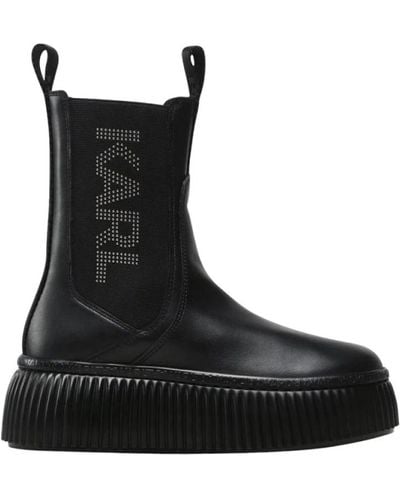 Karl Lagerfeld Kreeper lo kc logo gore scarpa nera - Nero