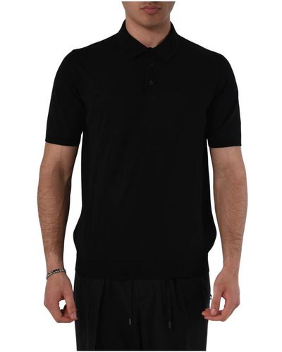 Roberto Collina Polo Shirts - Black