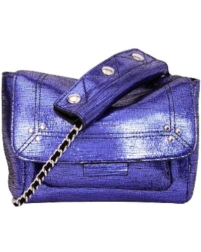 Jérôme Dreyfuss Lederhandtasche mit reißverschlusstasche - Blau
