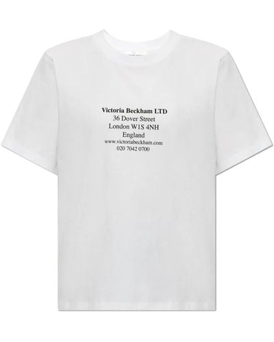 Victoria Beckham Bedrucktes t-shirt - Weiß