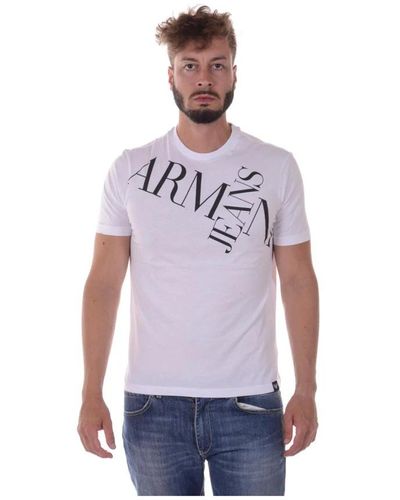 Armani Jeans T-shirt 6y6t146j00zbianco - Violet