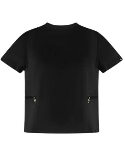 Herno Schwarzes jersey t-shirt mit taillenband