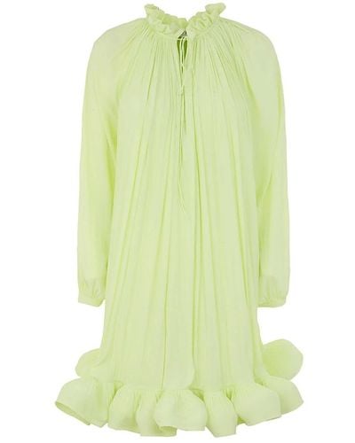 Lanvin Mini abito di fluo yellow charmeuse - Verde