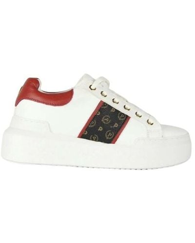 Pollini Sneakers con fascia monogram - Bianco