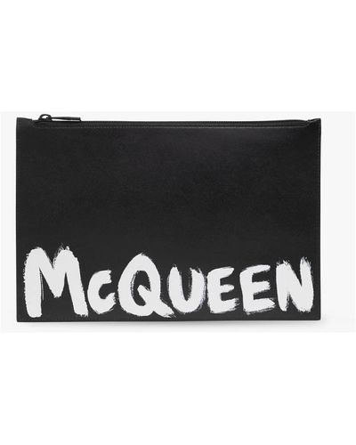 Alexander McQueen Handtasche mit logo - Schwarz